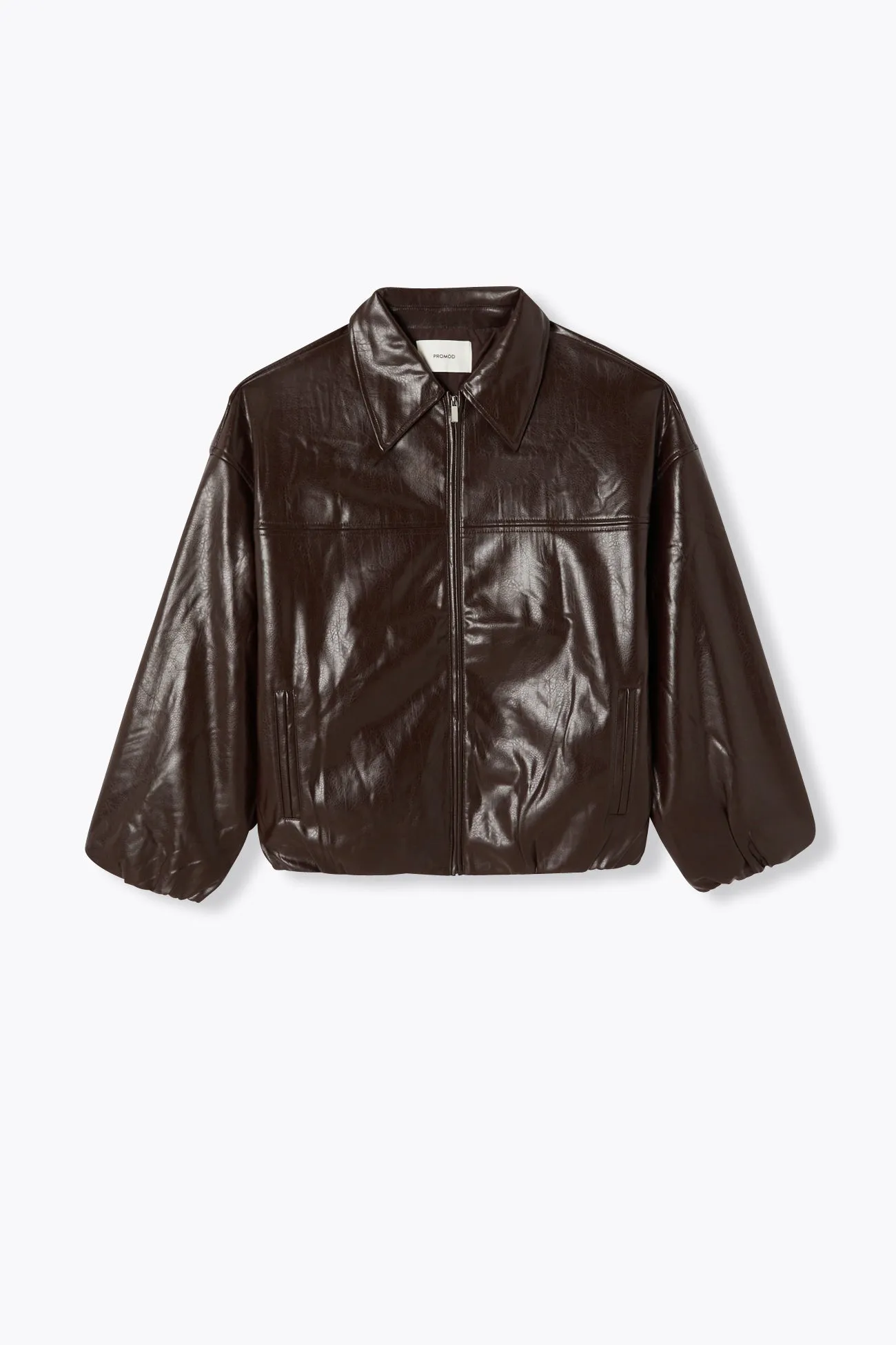 Blouson zippé en simili