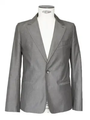 Veste blazer classique en coton gris Prix boutique 360€ Taille S — photo 1