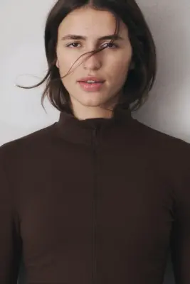 Veste de sport zippée SoftMove™ - Marron foncé — photo 1