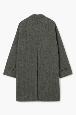 Manteau Balmacaan en laine - Chevron — photo 3