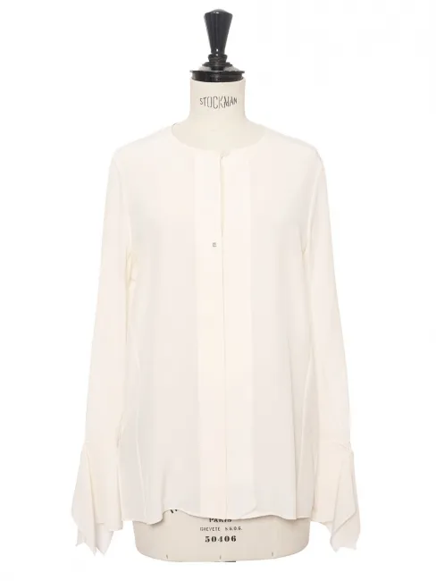 Blouse manches longues en 100% soie mulberry blanc crème Prix boutique 1290€ Taille S/M