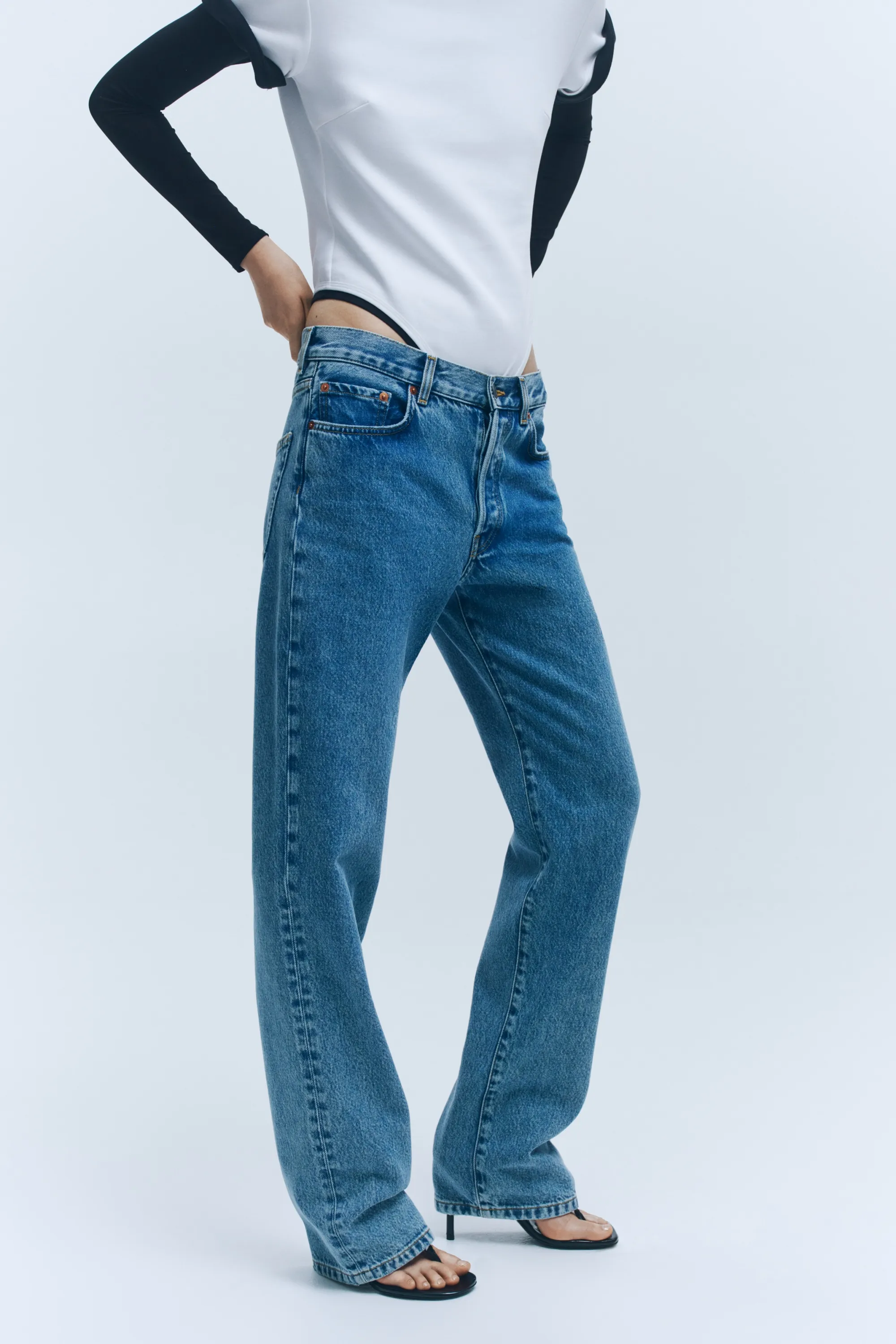 Jean à jambes droites - Bleu denim clair