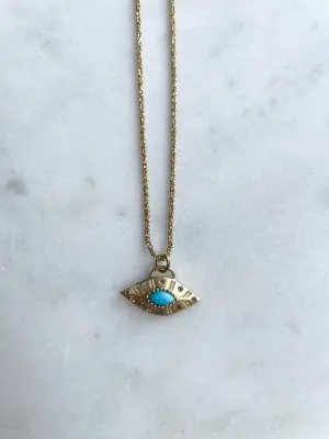 Nouveau ! ROOM SERVICE JEWELRY Charm Ajna Turquoise — photo 2