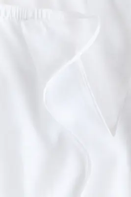 Blouse en lin mélangé avec manches bouffantes - Blanc — photo 3