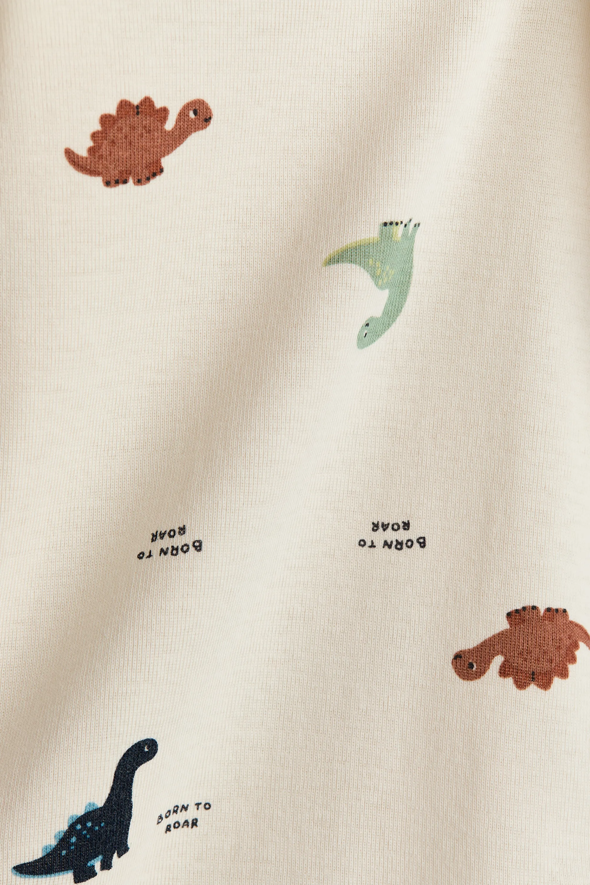 Body imprimé en coton - Crème/dinosaures