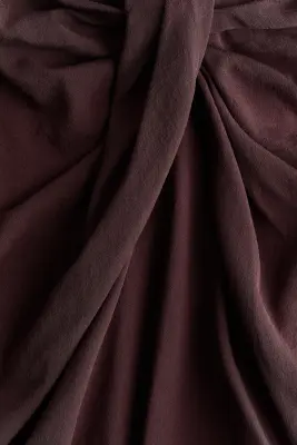 Robe bandeau avec détail noué - Marron foncé — photo 4