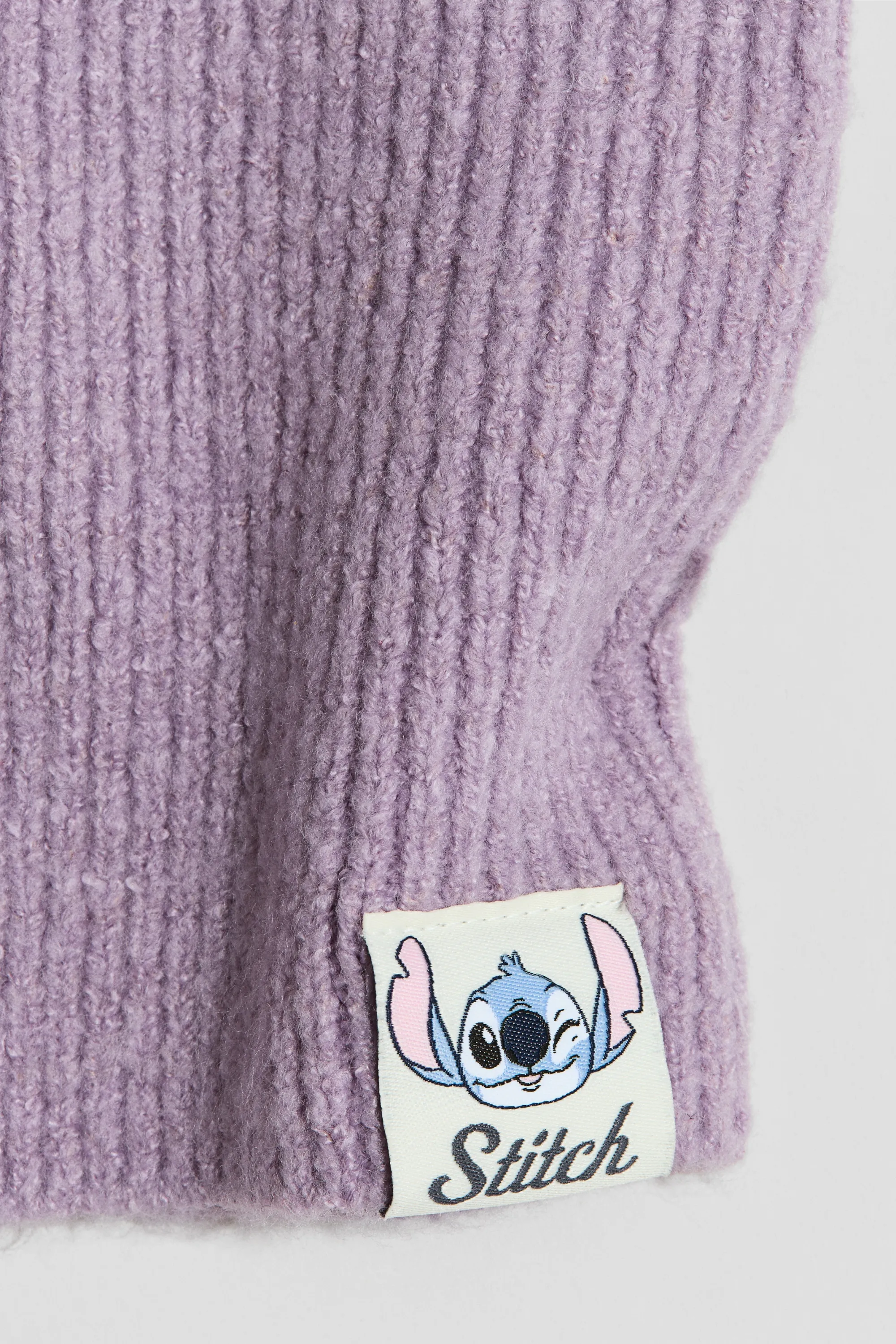 Snood en maille côtelée - Lilas ancien/Lilo et Stitch