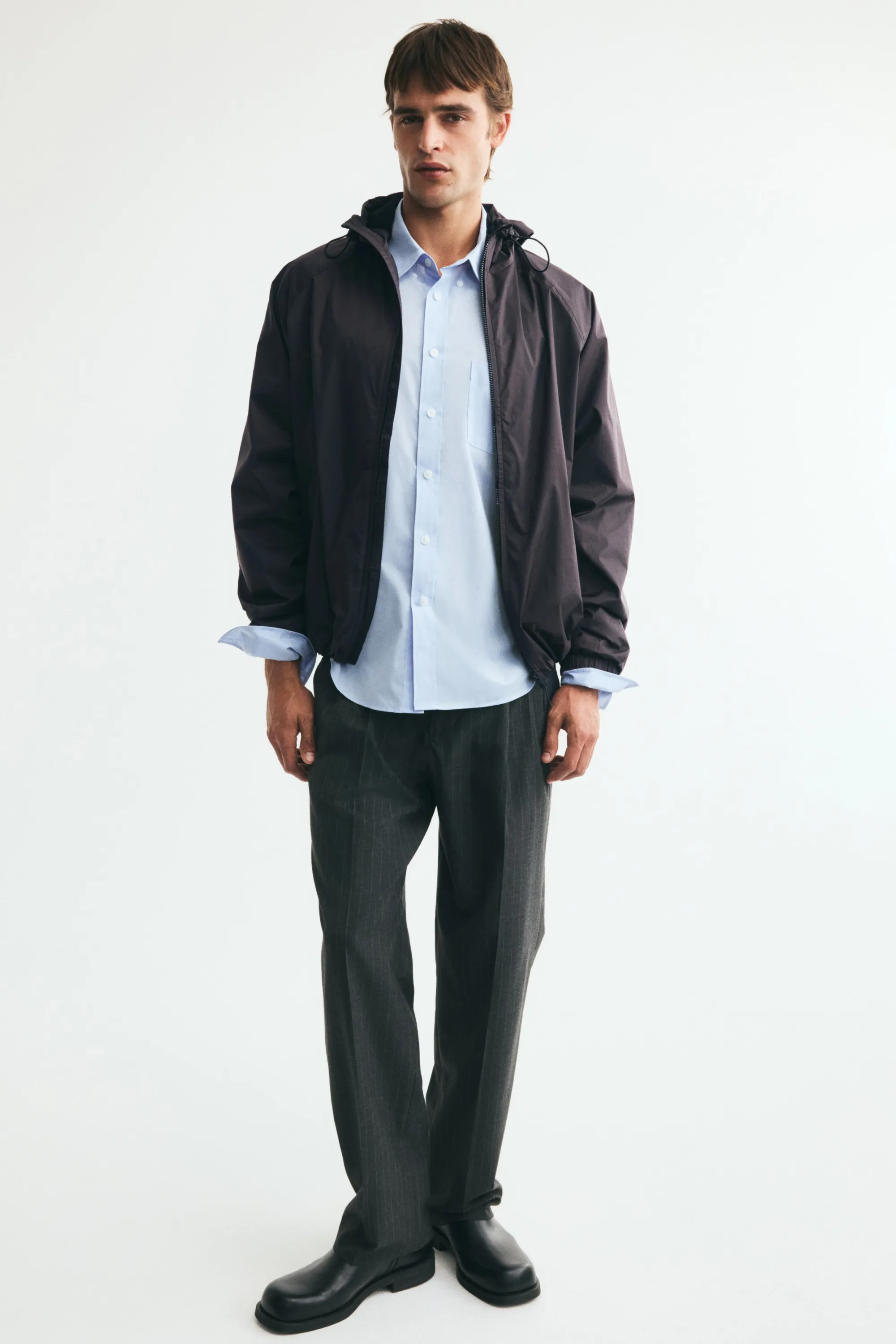 Veste coupe-vent en nylon - Marron foncé