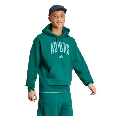 ADIDAS SWEAT CAPUCHE GRANDE LONGUEUR Vert — photo 4