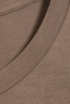 Chemise en viscose coupe standard - Taupe cendré — photo 4