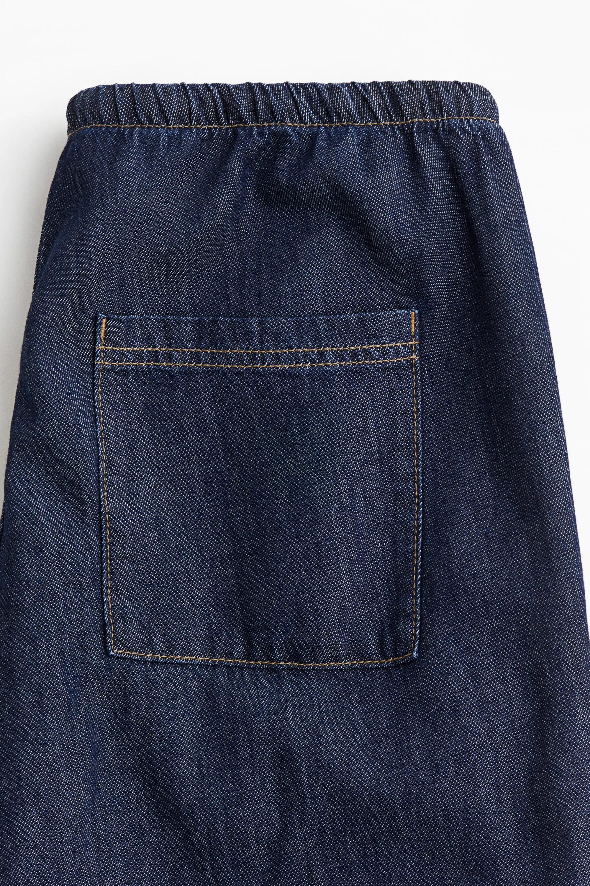Pantalon en denim avec cordon de serrage - Bleu denim foncé