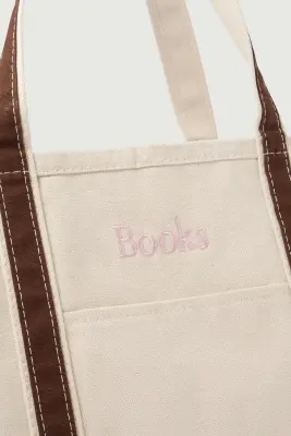 CABAS BOOKS MAXI MARRON/ROSE — photo 2