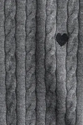 Pull en maille torsadée - Gris foncé — photo 4