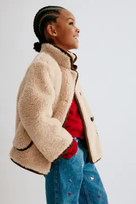 Veste en tissu Teddy bear - Beige — photo 3