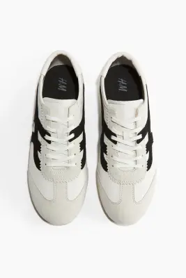 Sneakers en cuir velours - Blanc — photo 1