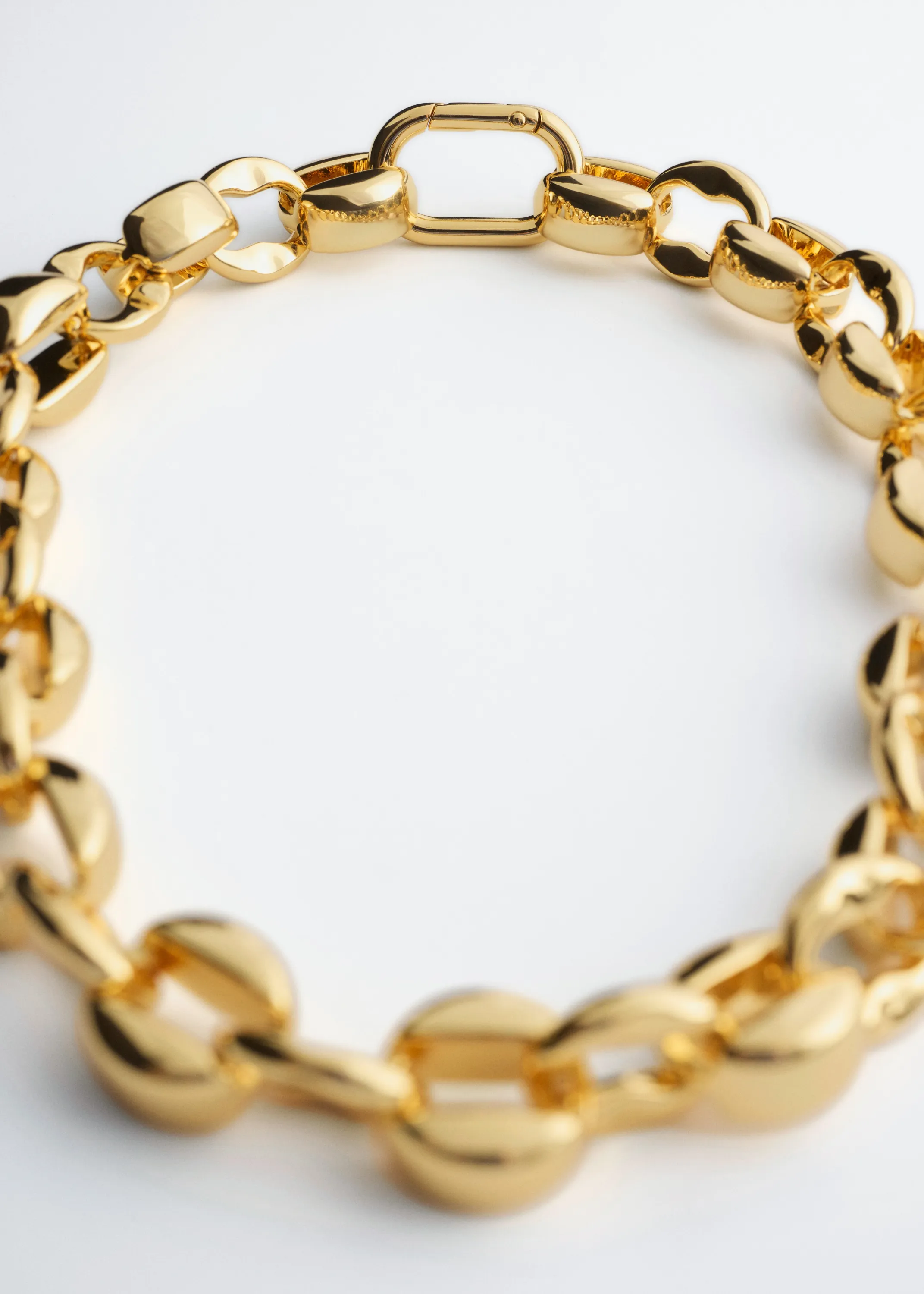Collier à maillons polis - Doré