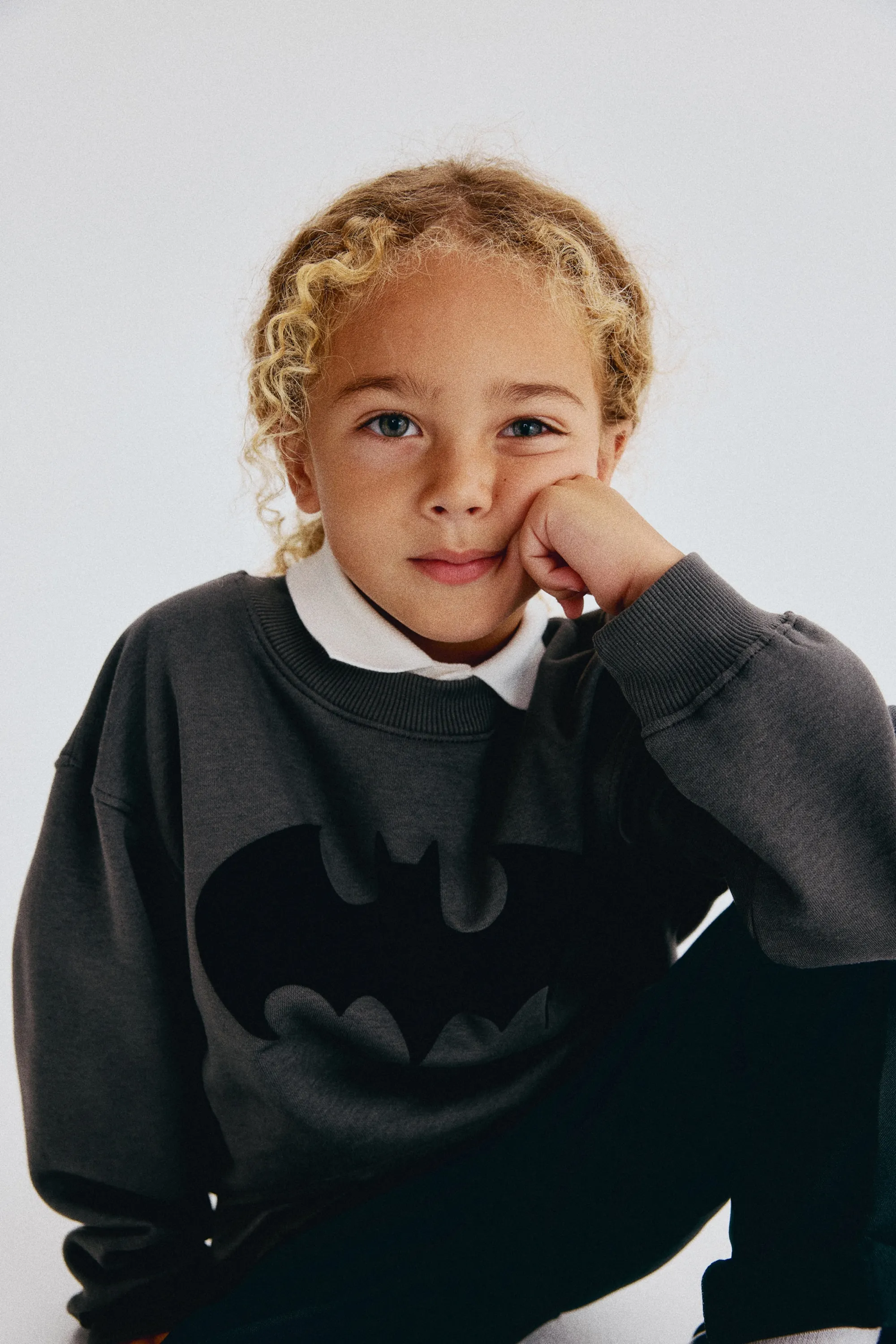 Sweat imprimé avec intérieur brossé - Gris foncé/Batman