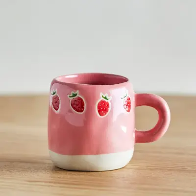 Tasse Fraises Rose — photo 2