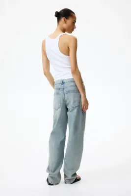 Barrel Regular Waist Jeans - Bleu denim clair — photo 3