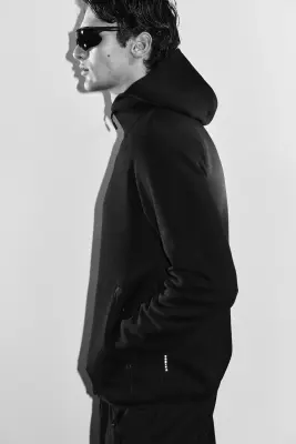 Hoodie de sport zippé DryMove™ - Noir — photo 4