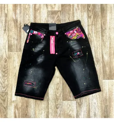 Short jean Zoom Flight noir rose