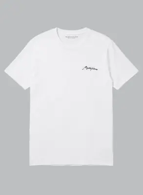 T-shirt Blanc Col Rond Manches Courtes en Coton Organique / Coton Recyclé — photo 5