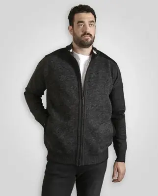 DUKE GILET FULL ZIP GRANDE LONGUEUR Gris Anthracite — photo 2