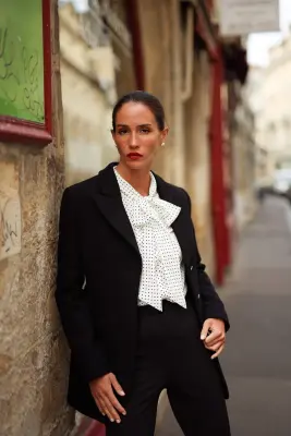 Victoire Blazer Coat - Black — photo 5