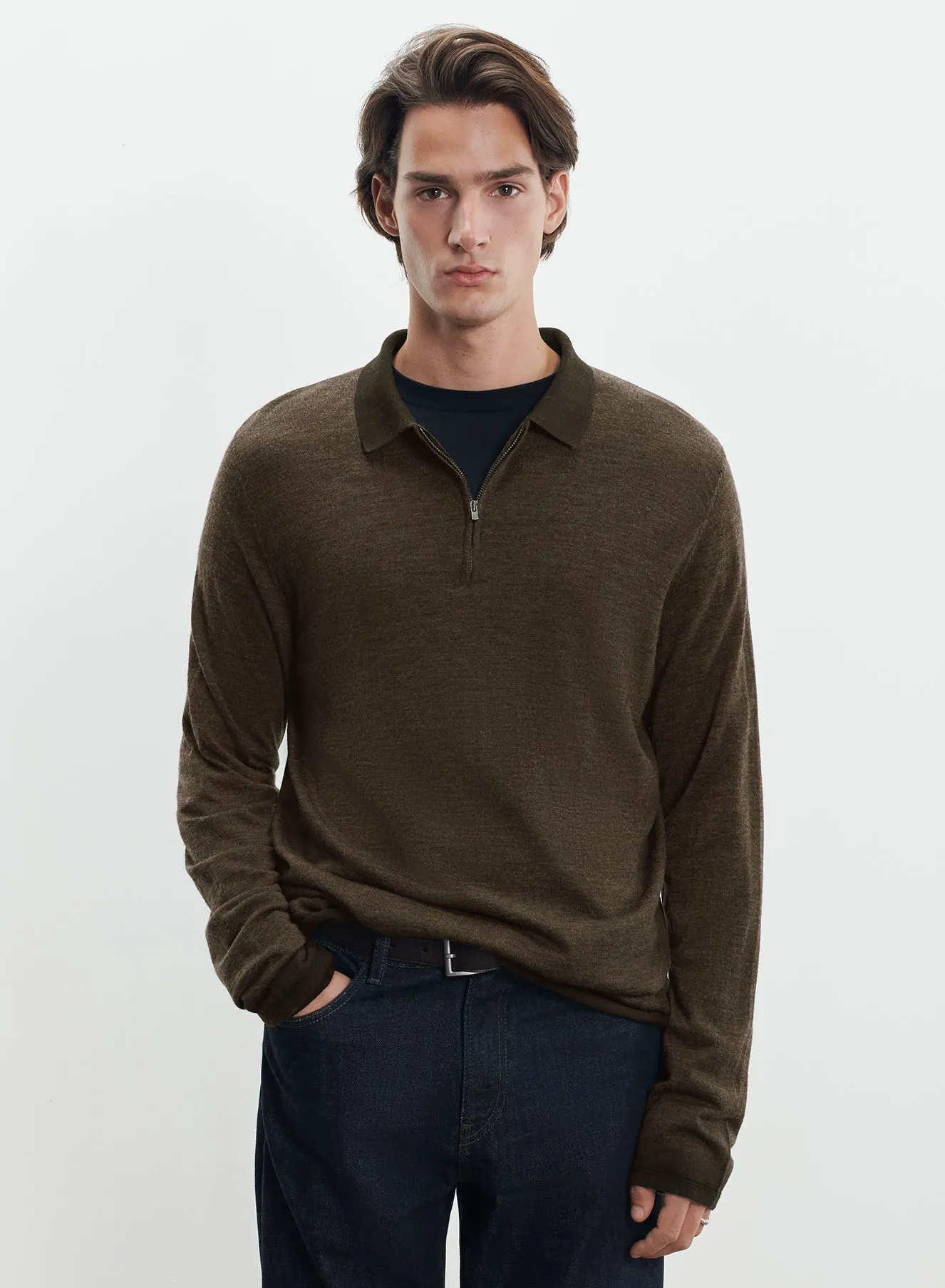 Polo en laine mérinos