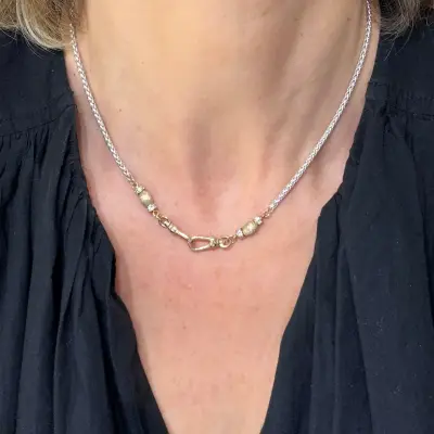 Collier Shaki argent doré - Hanka In — photo 2