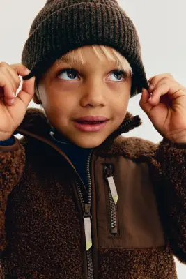 Veste en tissu Teddy bear - Marron — photo 3