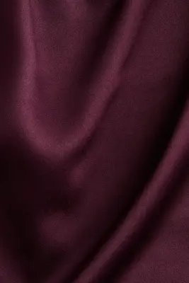 Top à écharpe en satin - Bordeaux — photo 3