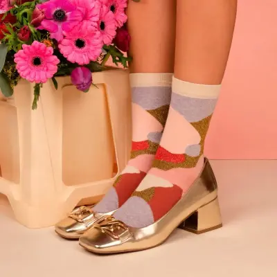 Chaussettes Virginie pastel lavande — photo 1
