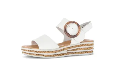 Sandales Gabor 84.550.20 Blanches - Cuir Boucle Grande Pointure Femme — photo 2