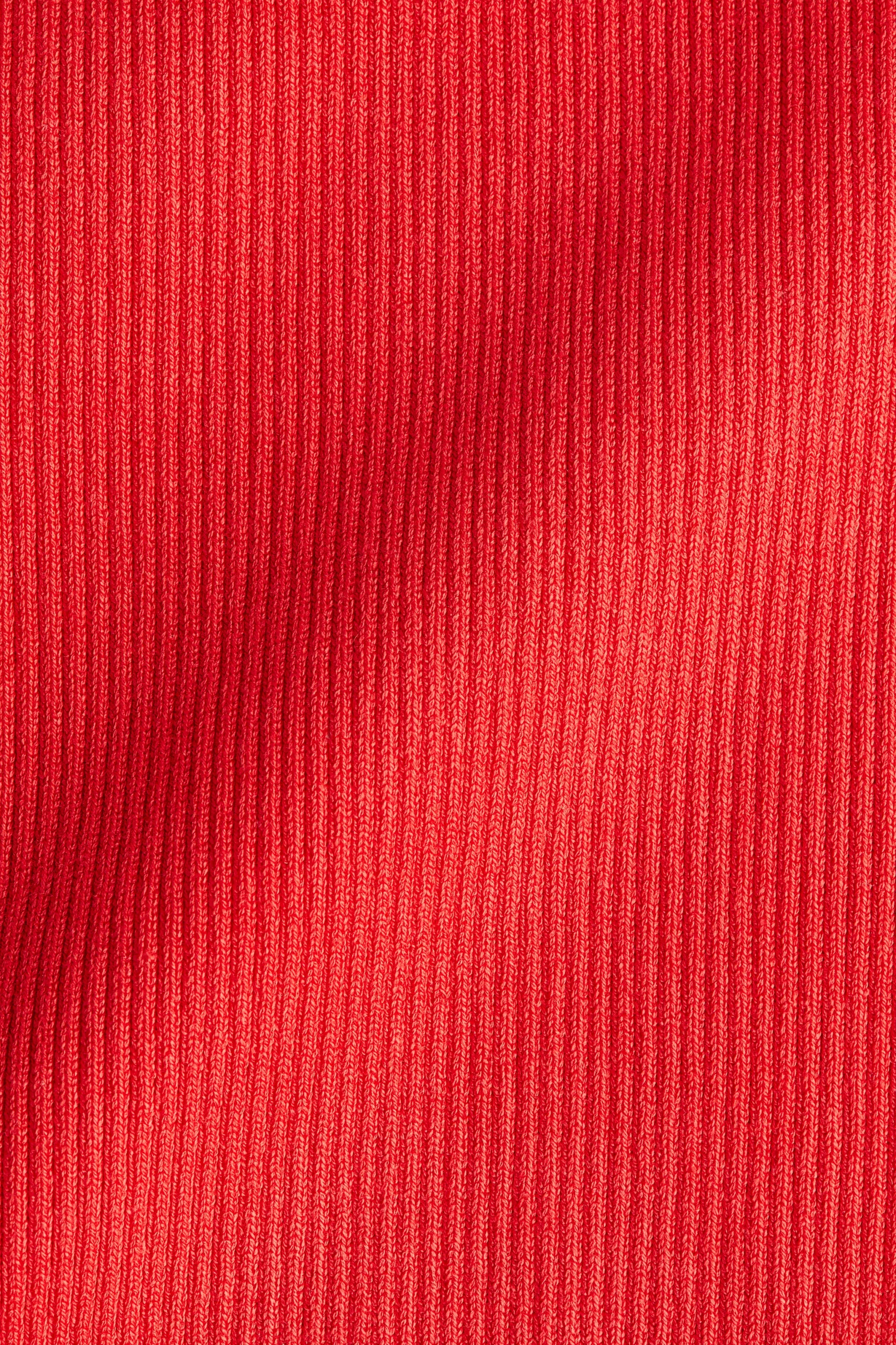 Robe tube côtelée - Rouge vif