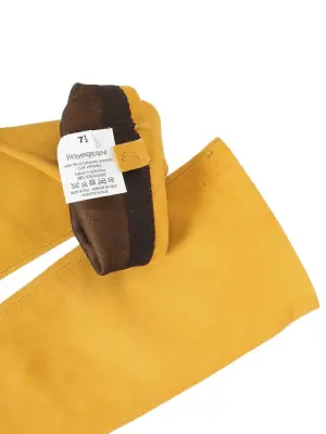 Gants long en suede jaune Prix boutique 650€ Taille 7,5 — photo 4