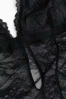 Body string dos nu en dentelle - Noir — photo 5