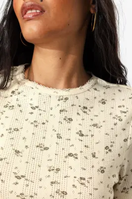 T-shirt pointelle Femme — photo 5
