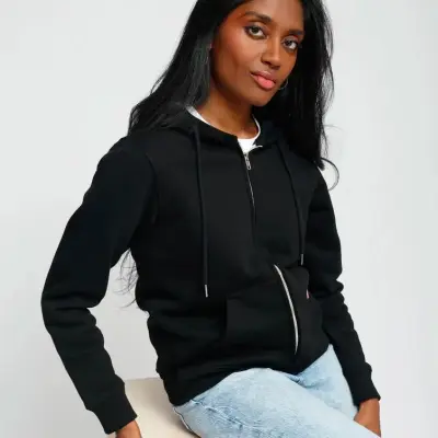 Hoodie zippé noir Philippine — photo 3
