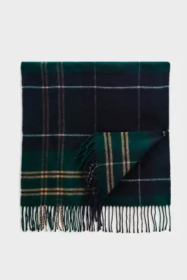 Écharpe Public tartan vert et bleu — photo 4
