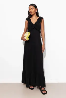 Robe longue à volants Femme — photo 3