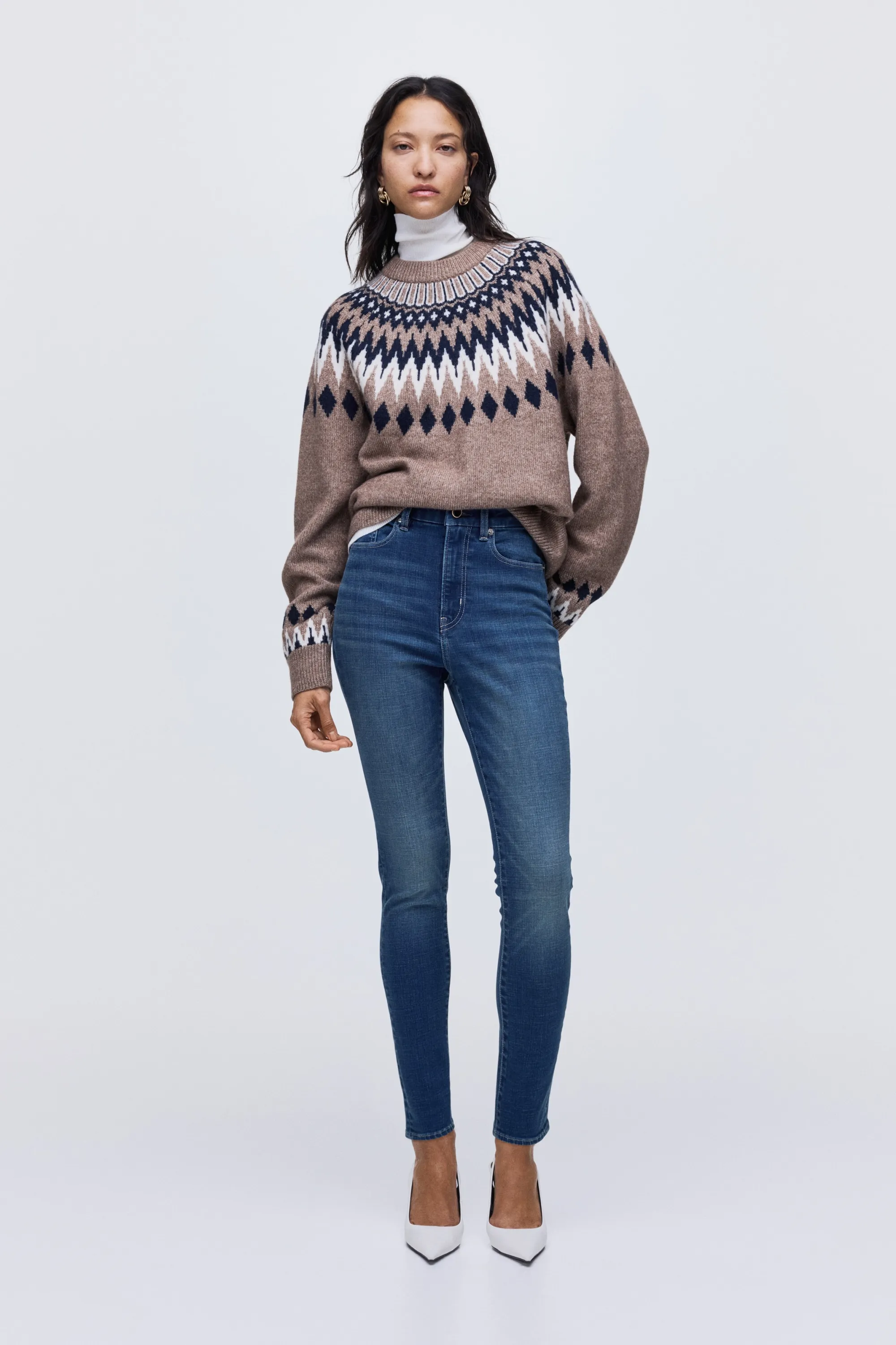 Skinny High Jeans - Bleu denim