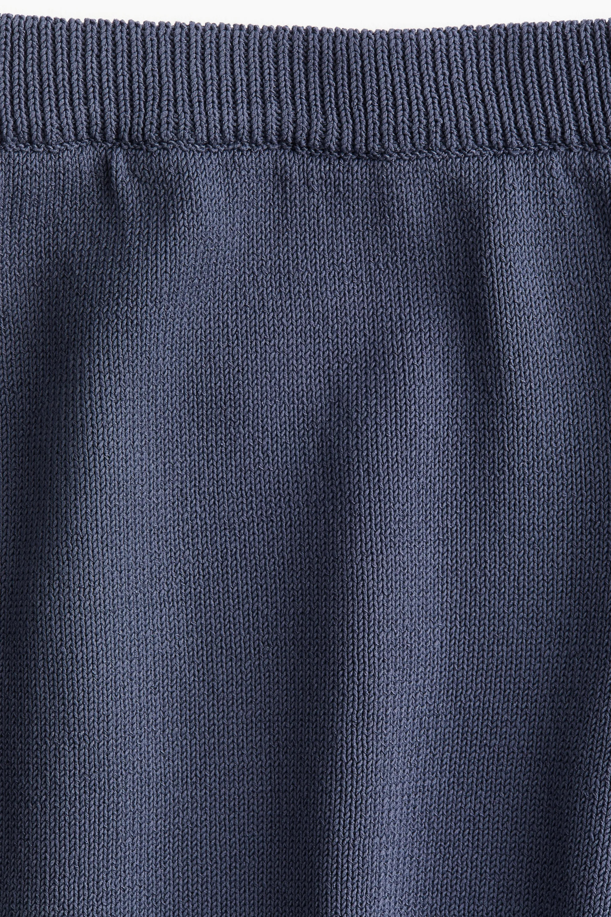 Short en maille - Bleu pigeon