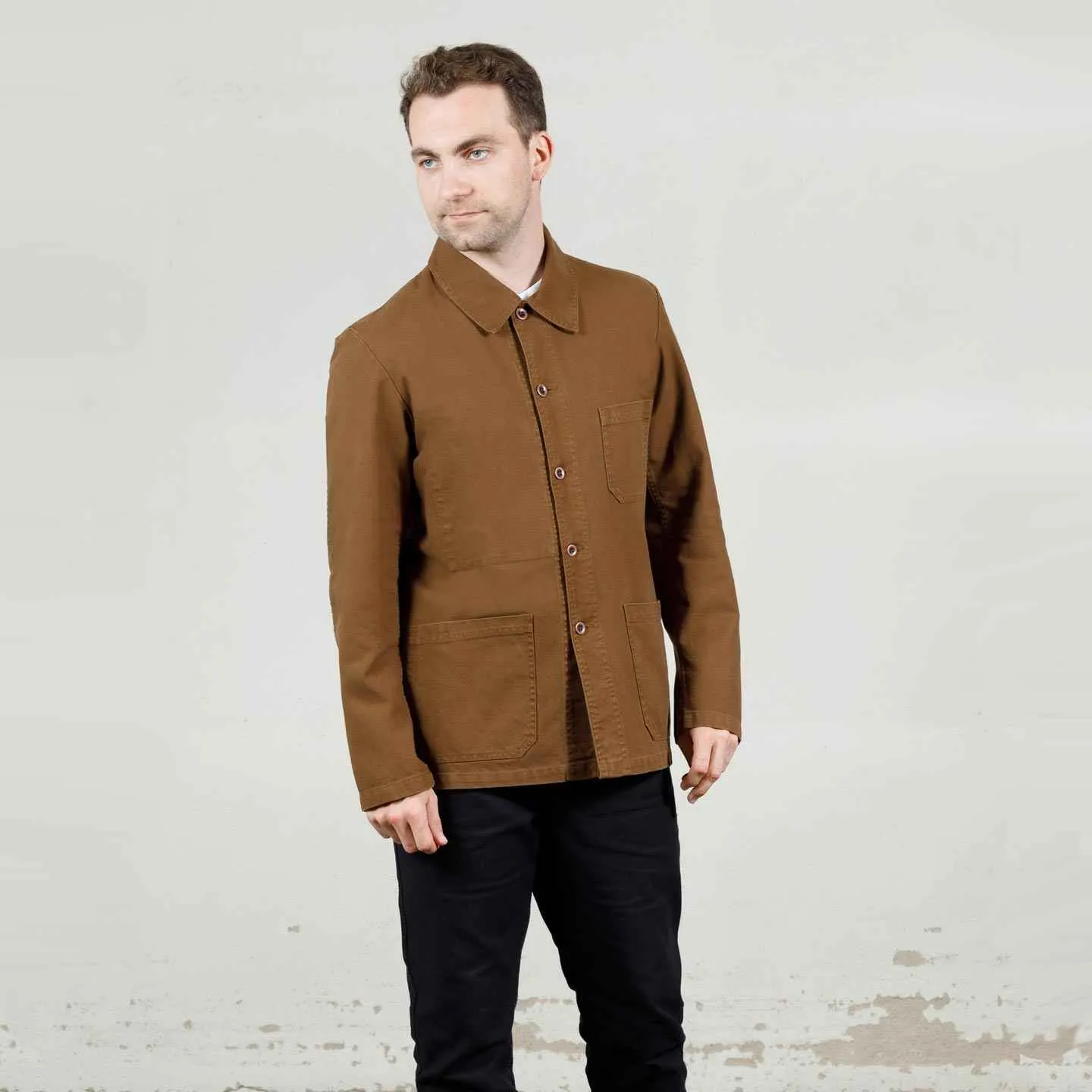 Veste de travail authentique coton bio 1G/5C - Chameau