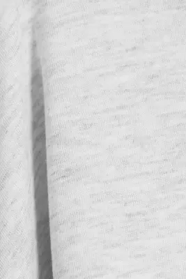 Gathered Three-quarter sleeve top - Mélange gris clair poudré — photo 4