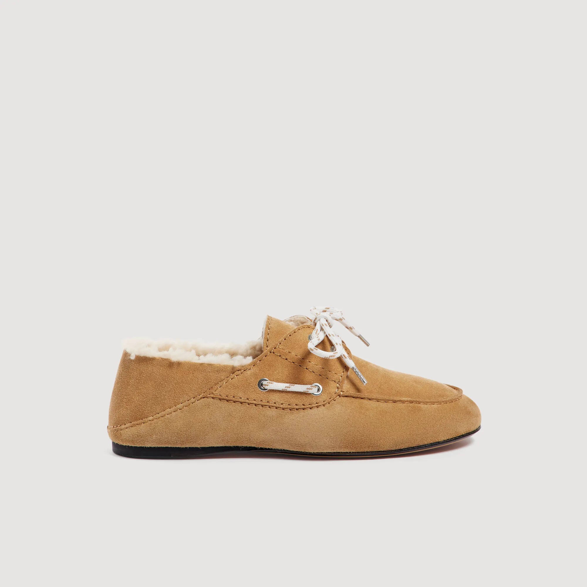 Chaussures bateau peau lainée