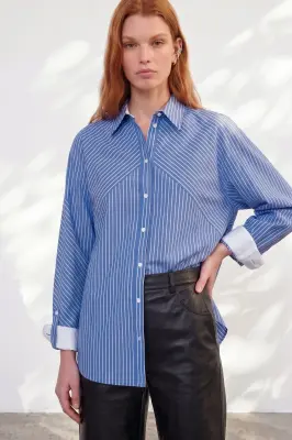 Chemise Ivy Blue Stripes — photo 3