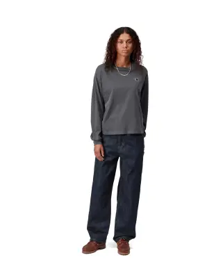 Brandon Single Knee Pant Blue Stone Wash Femme — photo 4