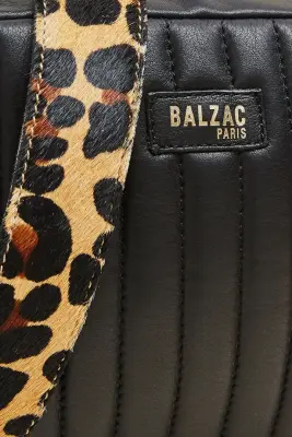 Sac César noir anse léopard — photo 2