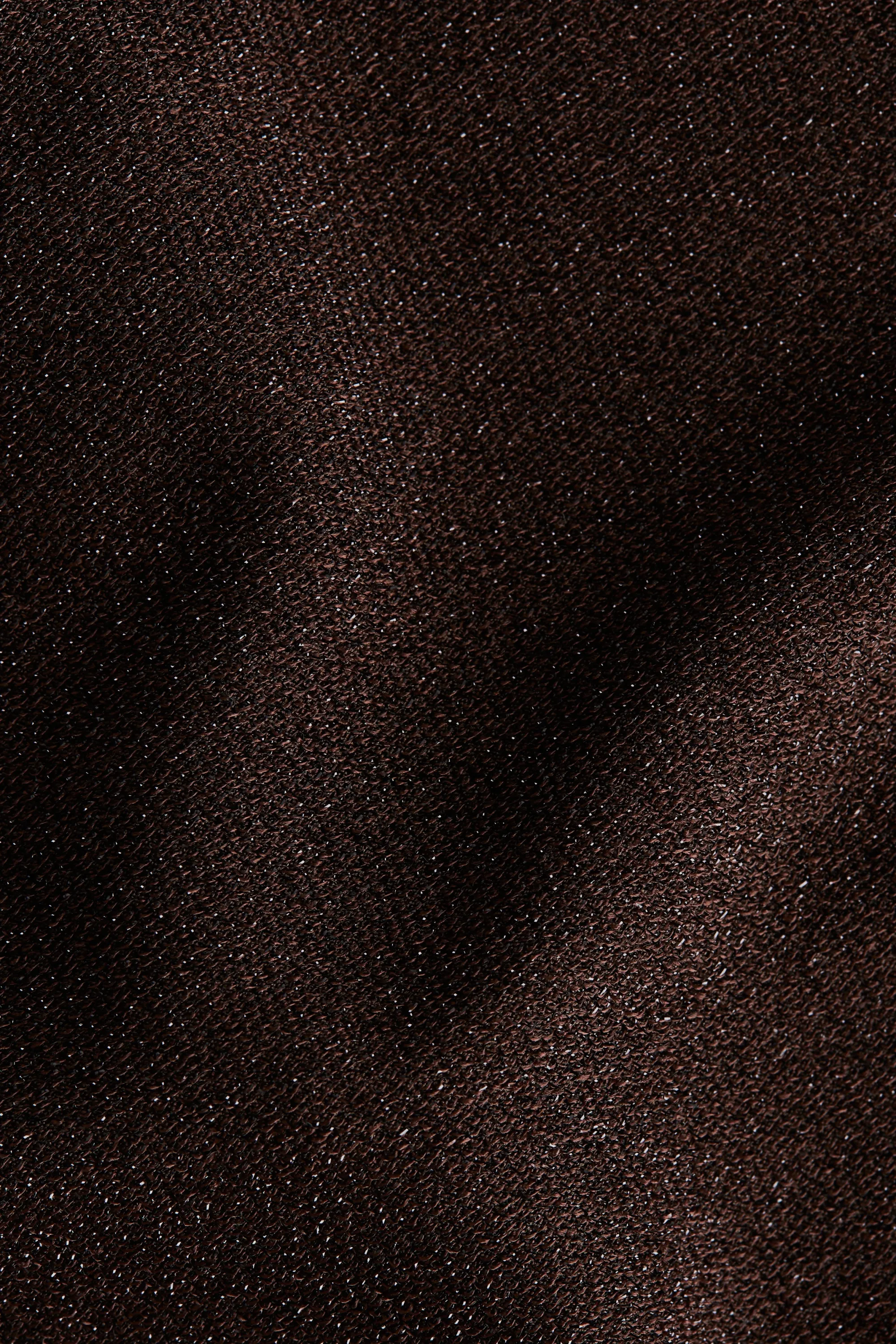 Robe scintillante à épaulettes - Marron foncé